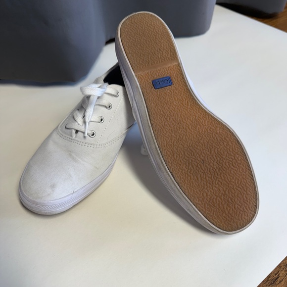 Keds White Canvas Lace-Up Sneakers - Picture 2 of 3